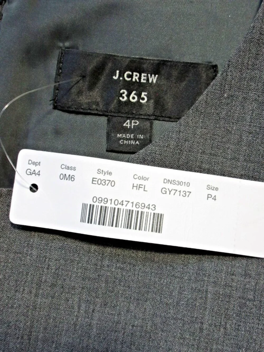 NWT J.Crew Resume Sheath in Heather Flannel Italian Stretch Wool Dress 4P $188